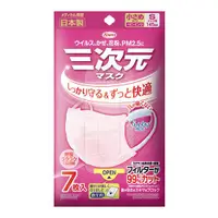 在飛比找DOKODEMO日本網路購物商城優惠-[DOKODEMO] 三維面膜小S尺寸的嬰兒粉紅色7件
