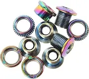 Mipcase Mountain Bike Chainring Bolts 5 Sets of Aluminum Alloy Screws Quick Easy Mounting