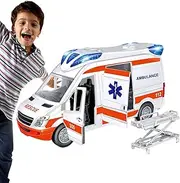 Ambulance Toy | Emergencys Ambulance | Play Ambulance Toy | and Rescue Vehicle Set | Kids Rescue Vehicle Toys, Ambulance Toy Car,Play House Toys with Stretcher for Boys Girls and Children