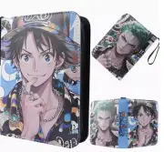 One Piece Card Book TCG Binder Premium album leather luffy zoro 4GRID