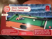 Tabletop Pool, Mini Pool Table & Billiard Set | Small Billiards Game with 16