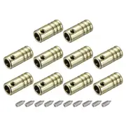 10Pcs 5mm Metal Shoelace Tips Screws Shoelace End Tip Cords End Gold