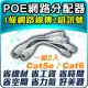 2合1 POE 網路分配器 放大器 延長器 路由器 SWITCH 帶電 IP 網路攝影機 RJ45 網路線 Cat6 Cat5e 數據機 電腦 收銀機 印表機