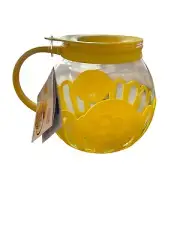 ECOLUTION Micro-Pop 3 Quart Glass Microwave Popcorn Popper Yellow