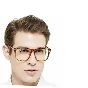 Oversized Reading Glasses Men Trendy Large Square Readers 1.0 Tortoise 1.0 x