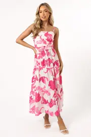 [PUP3] Monika Maxi Dress - Pink Floral XS Floral