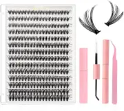 Lash Extension Kit DIY 280Pcs Lash Clusters Eyelash Extension Kit, 9-16Mm Mix...