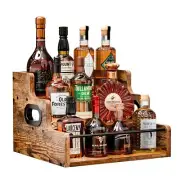 KLM Liquor Bottle Display Shelf Coffee Syrup Rack Organizer 3 Step Countertop...