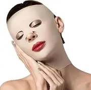 V Line Face Lifting Strap, Breathable Full Face Lifting Mask Adjustable V Line Slimming Mask for Sleeping Daily Use for Women
