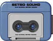 Small Retro Music Recorders Cassettes Player Music Player Blue