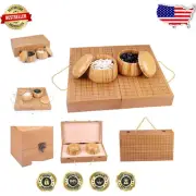Elegant Go Game Set in Gift Box - Includes Bamboo Bowls & Protective Case