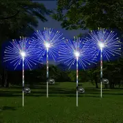 4 Pack LED Outdoor Solar Ground Inserted Colorful Fireworks Lights, Colorful ...