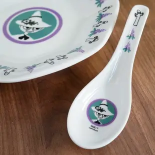 asdfkitty*日本製 MOOMIN嚕嚕米的阿金 陶瓷八角盤附湯匙-炒飯盤/餐盤-正版
