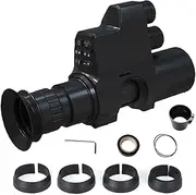 NV4A 16mm 300MP Digital Night Vision monocular Scope, Infrared Illuminator for Photography and Video Recording, 984 feet Long Distance, 1080P Night Vision monocular Scope, Used for Hunting, Black 1