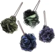 minkissy Pcs Double Bath Balls Brush Pe Material Mesh Design Adult Boy Girl Shower Balls Easy to Hold -saving for Home