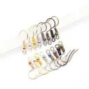Earrings Clasps Jewelry Pins Hook Accessory Gold Silver Colors Hooks Diy 100pcs