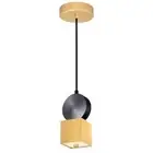 CWI Lighting Pendant Light Shaded Integrated Led Metal W/ Sun Gold+Black Finish