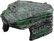 NUZAMAS Turtles Basking Terrace Tank Resin Stone Turtle Basking Climbing Platform Terrace Rock Aquarium Decor Aquarium Island Ornament for Tortoises Repitle Fish