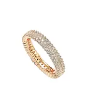 Suzy Levian Rose Plated CZ Eternity Ring