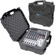 17" Hard Shell DJ Mixer Travel Case with Shock-Absorbent Foam - Fits Behringer