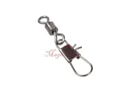 50Pcs Fishing Barrel Rolling Swivel With Interlock Snap 26Lb Lure Tackle Connect