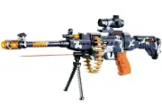 Sniper automatic machine gun laser scope