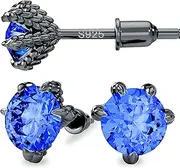 [ketryep] S925 Sterling Silver Dragon Claw Stud Earrings for Men Women, Cubic Zirconia Mens Earrings Stud Jewelry for Women Birthday Gifts