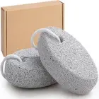 Natural Foot Pumice Stone for Feet, 2-Pack Lava Pedicure Tools Hard Skin Callus