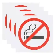 4Pcs 6"x6" No Smoking Signs PVC No Vaping Sign No Smoking Symbol