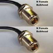RG316 N FEMALE BULKHEAD to N FEMALE BULKHEAD Coaxial RF Cable USA-US