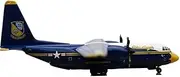 Pre-Built Model Aircraft 1:400 7CM Scale Military Aircraft Model for US Navy Blue Angels C-130J 170000 Diecast Aircraft Model Kit Miniature Airplane Model