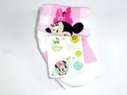 NEW 4 PAIRS DISNEY GIRLS FOLD-OVER MINNIE MOUSE NON SKID SOCK SIZE 18-24M NS10.2