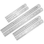 Steel Ruler with Inch and Metric Machinist Ruler for School Office Home Engineer