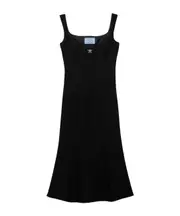 Embroidered cady dress IT44 black