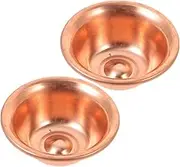 NOLITOY 2pcs Buddhist for Buddhists Buddhist Worship Cups Offering Water Cups Decor Holy Bowl Worship Offering Cup Vintage Holy Water Cup Container Utensils Water Bowl Copper