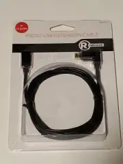 New 6 Ft (1.82M) Micro USB Extension Cable Gold Plated Radioshack