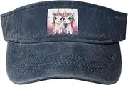 [RLDOBOFE] Sun Visor Hat Adjustable Empty Top Baseball Cap Cute unicorns Sun Hats for Women Men Sports Hats Summer Beach Cap