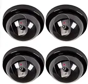 4 Pack Modern Elegant High-Quality Hemispherical Security Camera with Transparent Plastic Cover and LED Lights, Use for Home, Store, Business