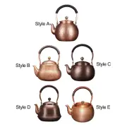 Hammered Copper Teapot Retro Hammer Tea Kettle for Household Outdoor Kitchen