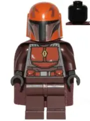 LEGO® Minifig sw1079 - Mandalorian Tribe Warrior - Male, Dark Brown Cape