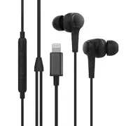 Rewyre MFI Certified Lightning Wired Earphones with Microphone and Volume Control (Black)