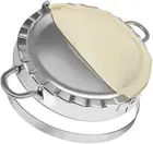 Stainless Steel Large Empanada Maker with Dough Cutter and Sealer, 6.4 Inch