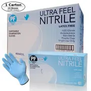 1 Carton/1000pcs Ultra Fresh Nitrile Exam Gloves, Latex & Powder Free 3.5gm