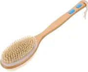 MERRYHAPY Shower Back Scrubber Body Brush Long Handle Dry Brush Exfoliator Men Women Soft Bristles Bamboo