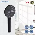 Decaura Matt Black Hand Held Shower Head 3-Mode Spray Massage/Rain/Mix Round