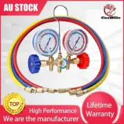 A/C Diagnostic Manifold Gauge Set Refrigerant Charging Hose R22,R12,R134a,R502AU