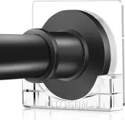 Adhesive Shower Curtain Rod Holder – Wall Mount Bathroom Tension Pole Retainer
