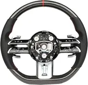 Carbon Fibre Car Sports Steering Wheel Compatible With Benz AMG Class W204 W205 W212 W213 W221 W222 W177 E63 E63S E63 S63 C63(Full set assembly)