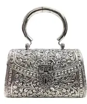 Indian Traditional Clutch Color Silver For Women