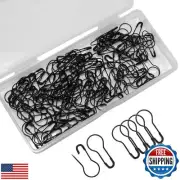 BokWin 120 Pcs Black Bulb Pins, 0.87 inch Gourd Safety Pin Clothing Tag Pins